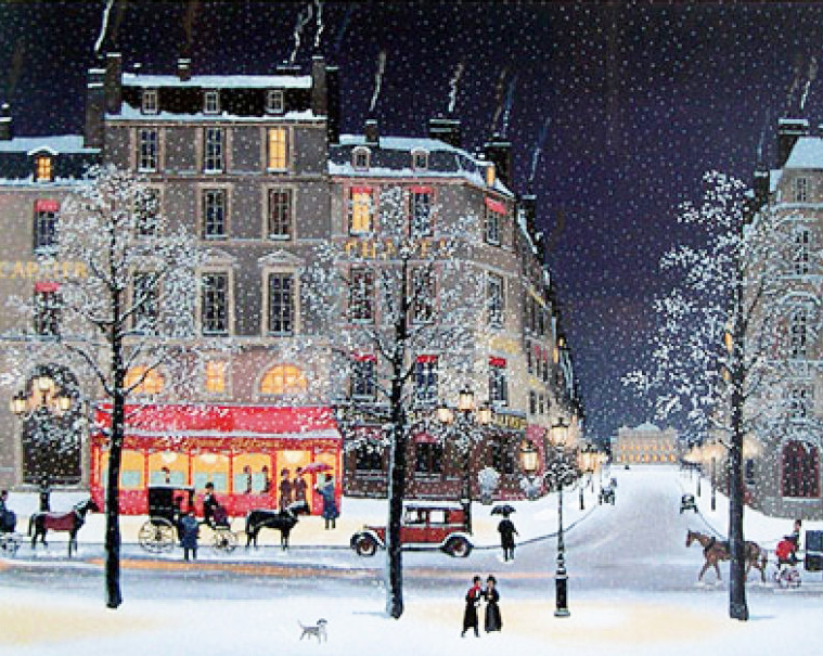 ミッシェル・ドラクロワの絵画作品　タイトルは、忘れがたき夕べ